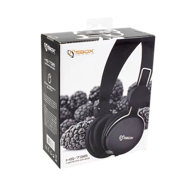 SBOX Fejhallgató, HEADSET, Black
