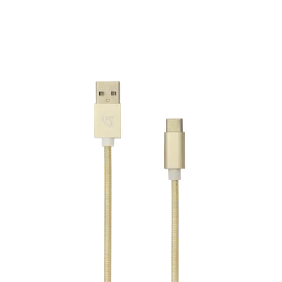 SBOX Kábel, CABLE USB Male -> TYPE-C Male 1.5 m Gold