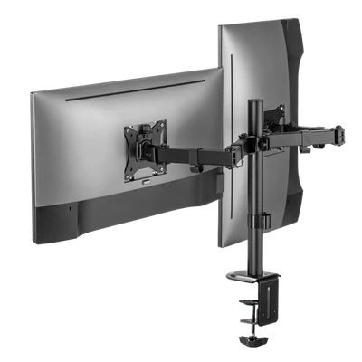 SBOX LCD-352/2-2, DESKTOP MOUNT (2 képernyős rögzítőkar), (17-32", max. 9 kg/monitor, max.VESA: 100x100 mm)
