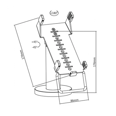 SBOX PTM-05 POS tartó konzol,dönthető, forgatható W029769