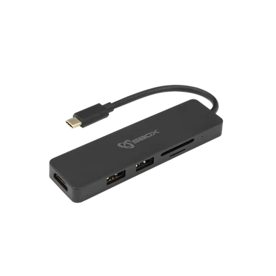 SBOX Dokkoló TCA-51, ADAPTER USB TYPE-C -> HDMI/USB-3.0/SD+TF - 5in1