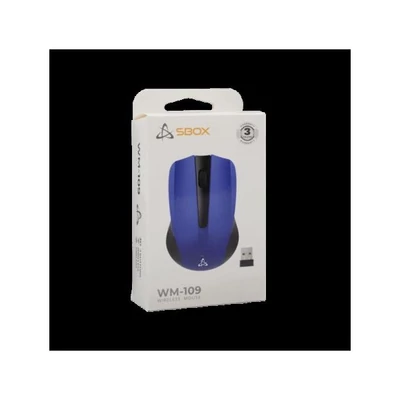 SBOX WM-109BL Vezeték nélküli egér 1000 DPI 3D kék