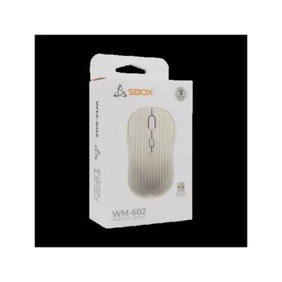 SBOX WM-602W Vezeték nélküli egér, fehér, 800-1600pi, 4D, BT/2,4GHz