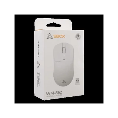 SBOX WM-852W Vezeték nélküli egér, fehér, 800-1600dpi, 4D, 2,4GHz