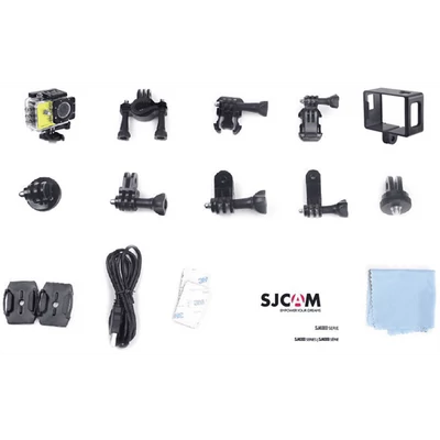 SJCAM Action Camera SJ4000, Yellow, vízálló tokkal, LCD kijelző, 2,0 képátmérő, 12 MP, lassítás, időzítő, 1080P, H.264