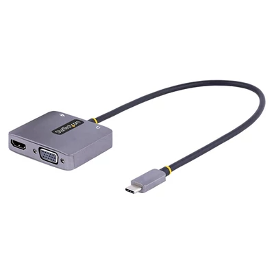 STARTECH USB-C Video Adapter, 1xVGA, 1xHDMI 4K 60Hz, 1xUSB-C 100W PD, 1x3.5mm Jack, 30cm kábel