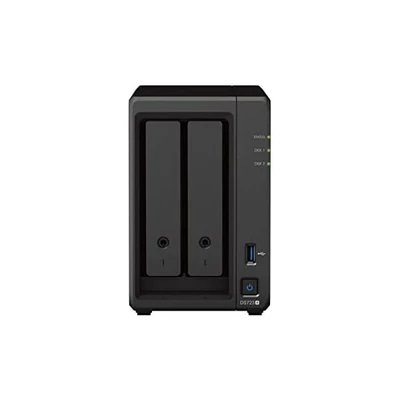 SYNOLOGY NAS 2 fiókos AMD Ryzen R1600 2x2,6GHz, 2GB DDR4 RAM, 2x1000Mbit, 1xUSB3.2Gen1 - DS723+