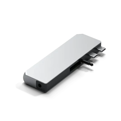 Satechi Aluminium Pro Hub Mini (1xUSB4 96W  6K display output, 2 x USB-A 3.0, 1x  Lan, 1xUSB-C, 1xAudio) - silver