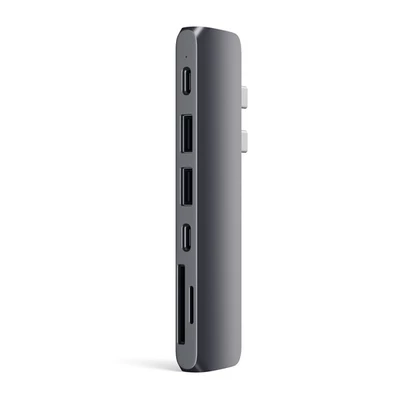 Satechi Aluminium TYPE-C PRO Hub (HDMI 4K,PassThroughCharging,2x USB3.0,2xSD,ThunderBolt 3) - Space Grey