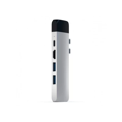 Satechi Aluminium Type-C PRO Hub (HDMI 4K,PassThroughCharging,1x USB3.0,1xSD,Ethernet) - Silver