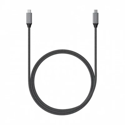 Satechi USB-C -USB-C kábel, 4.0  Braided 40 Gbps 80cm - Grey