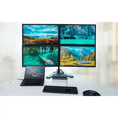 TARGUS Dokkoló DOCK570EUZ, USB-C™ Universal Quad 4K (QV4K) Docking Station with 100W Power Delivery
