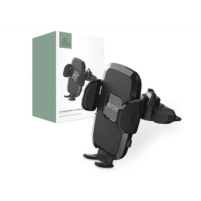 TECH-PROTECT UNIVERZÁLIS CD-LEJÁTSZÓBA ILLESZHETŐ PDA/GSM AUTÓS TARTÓ - UNIVERSAL CD CAR MOUNT V3 - FEKETE