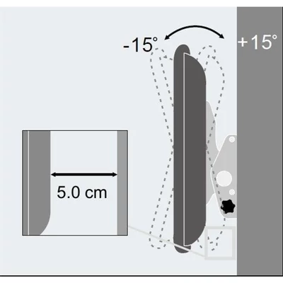 TECHLY ICA-PLB 131L dönthető fali konzol 40-65" LCD kijelzőhöz, fekete