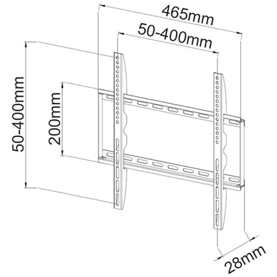 TECHLY ICA-PLB 162MW fix fali konzol, 23-55" LCD kijelzőhöz, ultra slim, fehér