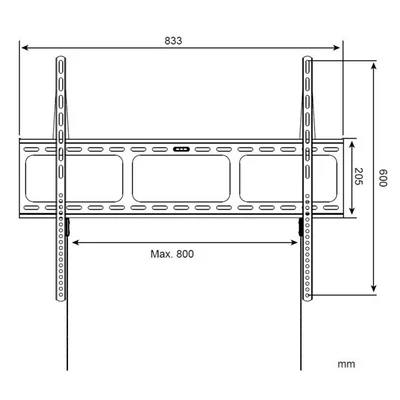 TECHLY ICA-PLB 860 fix fali konzol 42-80" LED/LCD kijelzőhöz, ultra slim, fekete