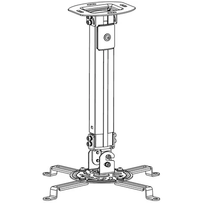 TECHLY ICA-PM 18M projektor mennyezeti konzol, 545-900 mm, ezüst