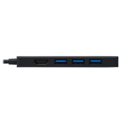 TRIPP LITE USB-C adapter, multiport, 4K 60Hz HDMI, 3xUSB-A Port, 100W PD Charging, HDR, HDCP2.2, fekete