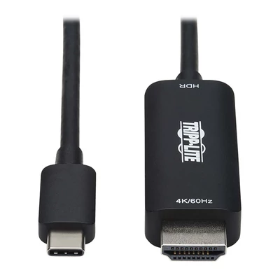 TRIPP LITE kábel, aktív,  USB-C - HDMI, 4K 60 Hz, HDR, HDCP 2.2, DP 1,2 Alt mód, fekete, M/M, 1,8m