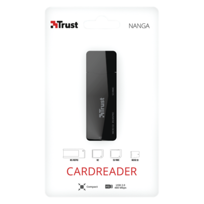 TRUST 2.0-ás USB-s kártyaolvasó 21934 (Nanga USB 2.0 Card Reader)