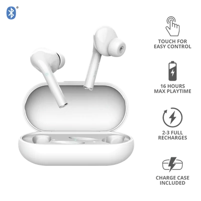 TRUST Bluetooth vezetékmentes fülhallgató 23705 (Nika Touch Bluetooth Wireless Earphones - white)