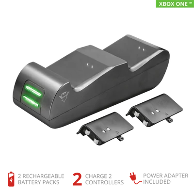 TRUST Kettős töltő dokkoló 20406 (GXT 247 Duo Charging Dock for Xbox One)