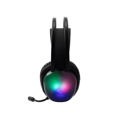 WHITE SHARK PEACOCK-B, GH-2444B, gamer fejhallgató, RGB, fekete, (3.5 Jack+USB)