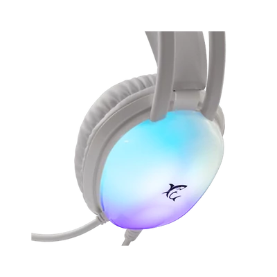 WHITE SHARK PEACOCK-W, GH-2444W, gamer fejhallgató, RGB, fehér, (3.5 Jack+USB)