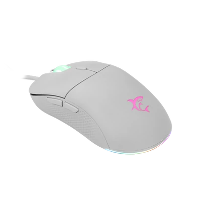 WHITE SHARK BAGDEMAGUS-W, GM-5010W gamer egér, 6D, fehér, 7200 dpi, RGB