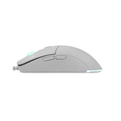 WHITE SHARK BAGDEMAGUS-W, GM-5010W gamer egér, 6D, fehér, 7200 dpi, RGB