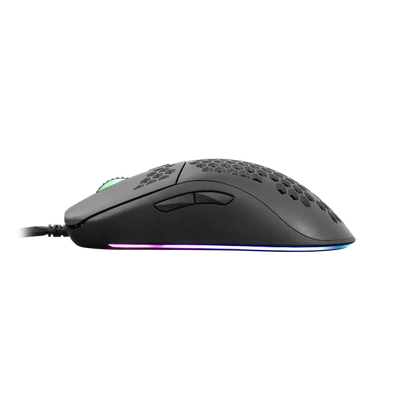 WHITE SHARK GM-5007B GALAHAD gamer egér, fekete, 6400 dpi