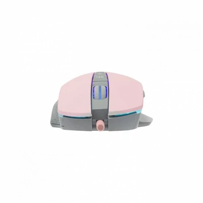 WHITE SHARK GARETH gamer egér, pink
