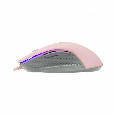WHITE SHARK GARETH gamer egér, pink