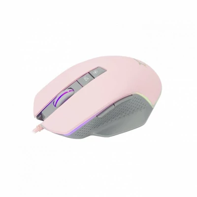 WHITE SHARK GARETH gamer egér, pink