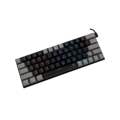 WHITE SHARK WAKIZASHI-B-G/BL-US, GK-002112-B-G/BL-US fekete/szürke mechanikus gamer billentyűzet, angol