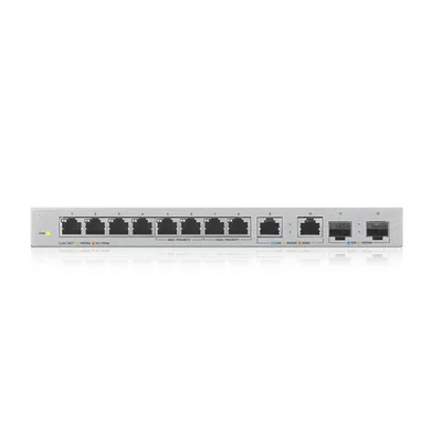 ZYXEL Switch 8x1000Mbps + 2x2500Mbps + 2xSFP+ Nem Menedzselhető, XGS1010-12-ZZ0102F