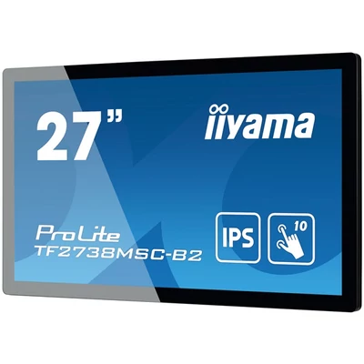 IIYAMA 16/7 touch IPS monitor 27" TF2738MSC-B2, 1920x1080, 16:9, 500cd/m2, 5ms, DVI/HDMI/DP/HDCP, Pivot, hangszóró