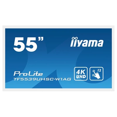 iiyama 24/7 interaktív kijelző, 55", 3840x2160, 16:9, 500cd, 8ms, 1100:1, VGA/HDMI/DP/Ethernet, Open frame, TF5539UHSC
