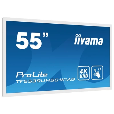 iiyama 24/7 interaktív kijelző, 55", 3840x2160, 16:9, 500cd, 8ms, 1100:1, VGA/HDMI/DP/Ethernet, Open frame, TF5539UHSC