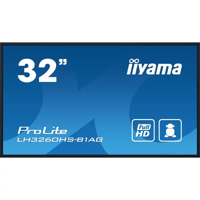 iiyama Prolite LFD, 24/7 VA, 31,5", 1920x1080, 16:9, 500cd, 8ms, HDMI/USB/LAN/Wifi, hangszóró, antiglare