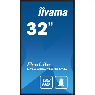 iiyama Prolite LFD, 24/7 VA, 31,5", 1920x1080, 16:9, 500cd, 8ms, HDMI/USB/LAN/Wifi, hangszóró, antiglare