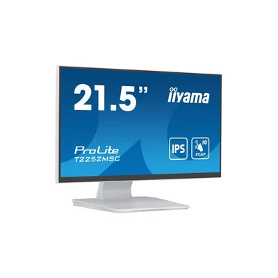 iiyama touch IPS monitor, 21,5", 1920 x 1080, 16:9, 250cd, 5ms, 1000:1, HDMI/DP/USBx2, T2252MSC-W2