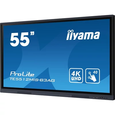 iiyama touch IPS monitor, 55", 3840 x 2160, 16:9, 400cd, 8ms, 1200:1, VGA/HDMIx4/USB-C/USBx5/RJ45x3/RS-232c/IR