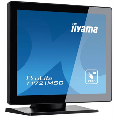 iiyama touch monitor, 17", 1920x1080, 16:9, 230cd, 5ms, 1000:1, VGA/HDMI,  T1721MSC-B2