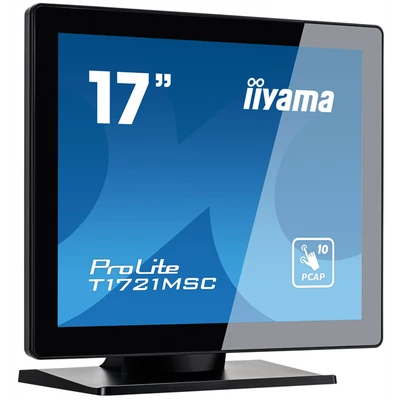 iiyama touch monitor, 17", 1920x1080, 16:9, 230cd, 5ms, 1000:1, VGA/HDMI,  T1721MSC-B2