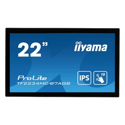 iiyama touch monitor, 21,5", 1920x1080, 16:9, 300cd, 8ms, 1000:1,VGA/HDMI/DP, Open frame, TF2234MC