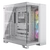 CORSAIR Ház iCUE LINK 6500X RGB, 3x iCUE LINK RX120 RGB Ventilátor, Tápegység nélkül, Edzett Üveg, fehér